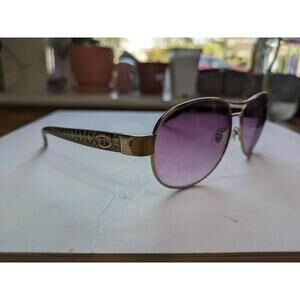 Oscar De La Renta Womens Purple/Yellow Aviator Sunglasses MOD-3020 718